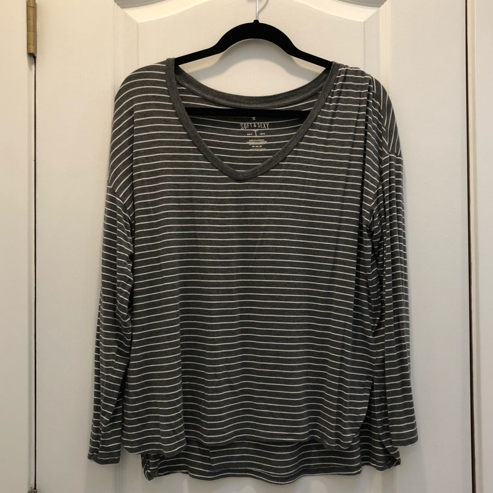 Gray soft and sexy long sleeve